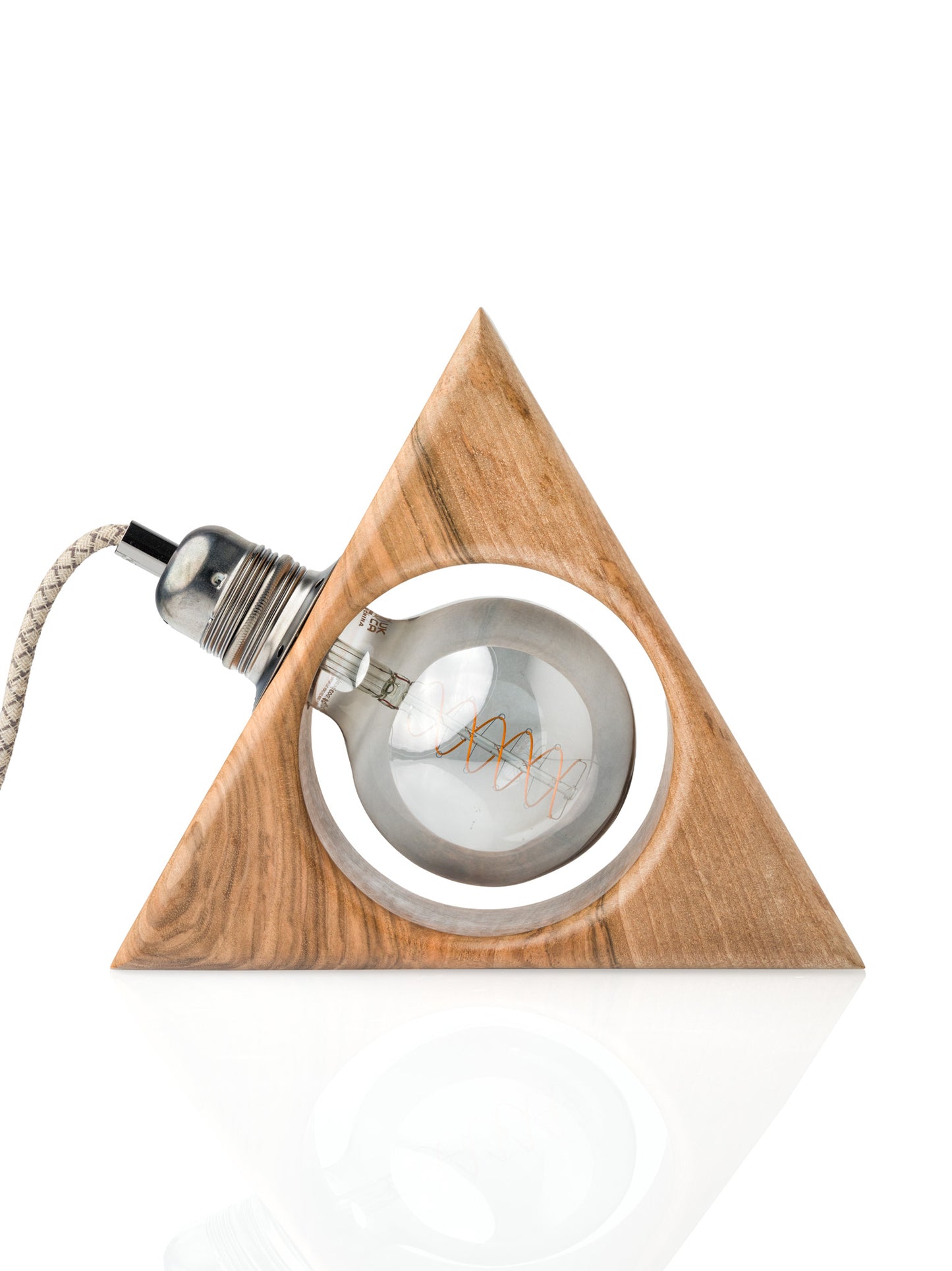 Lampe à poser artisanale en noyer massif - Modèle Barnabé