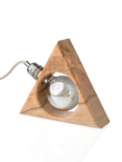 Lampe à poser artisanale en noyer massif - Modèle Barnabé