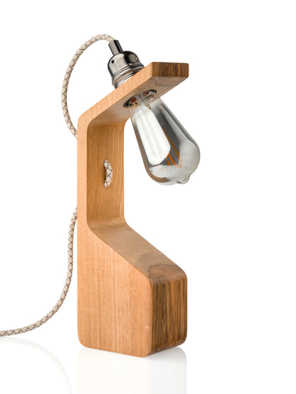 Lampe à poser artisanale en noyer massif - Modèle Anouk