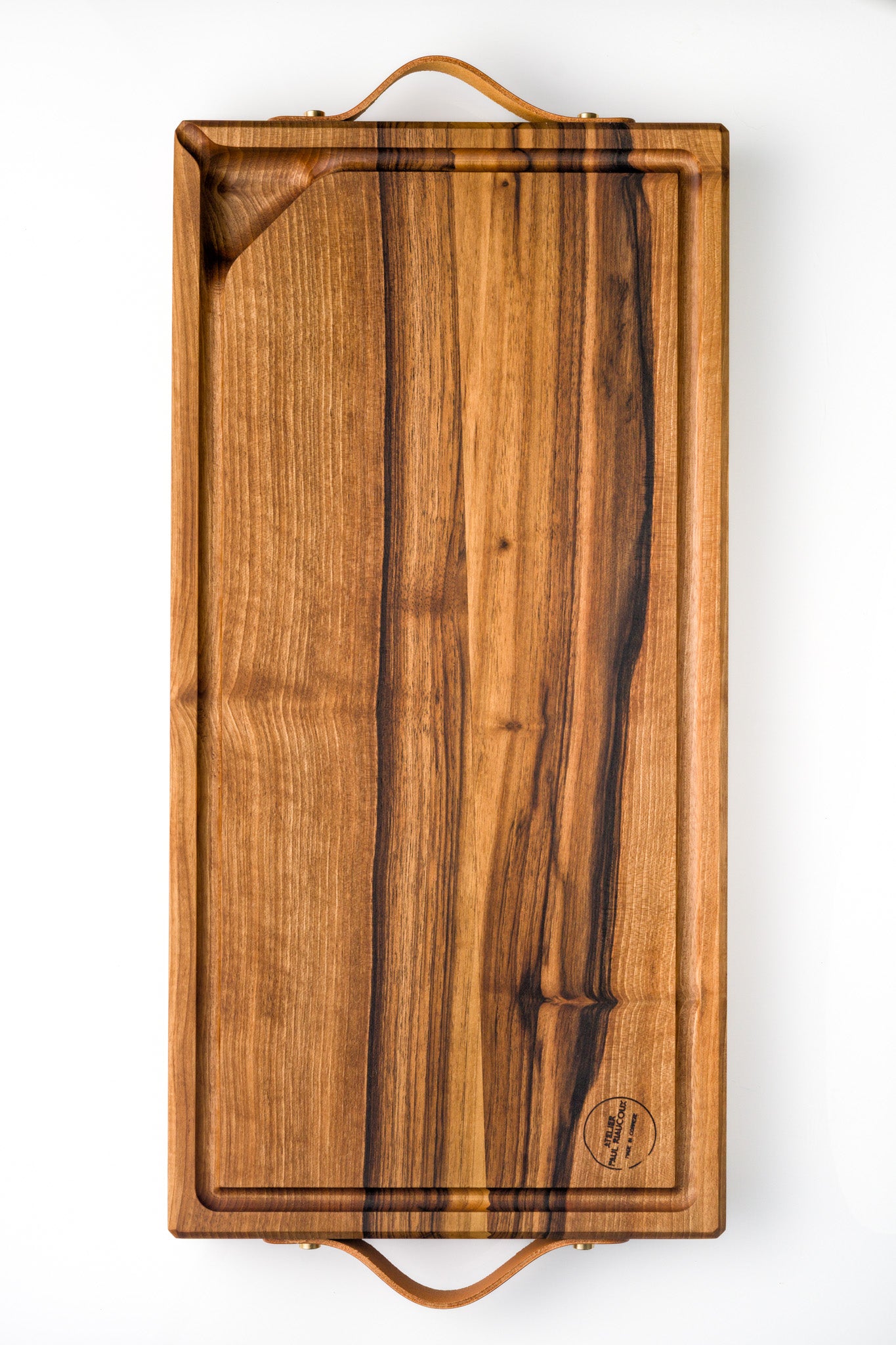 Planche d'exception façon billot en noyer massif - Taille XL