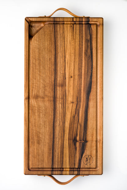 Planche d'exception façon billot en noyer massif - Taille XL
